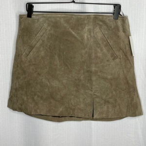 Blank NYC Brown‎ Leather Mini Skirt